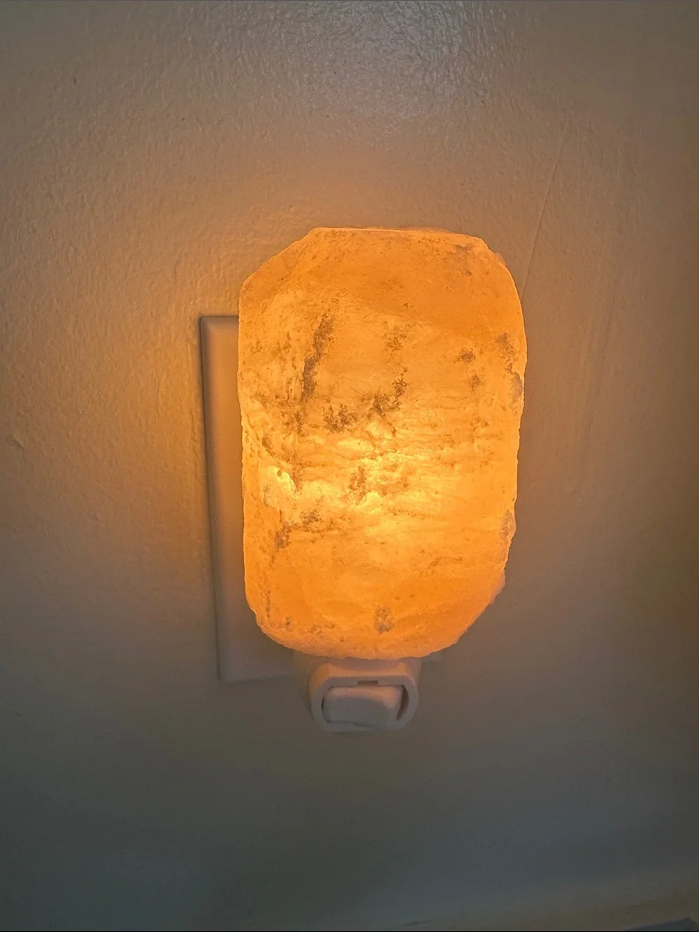 Salt Rock Night Light Lantern - Warm Orange Glow